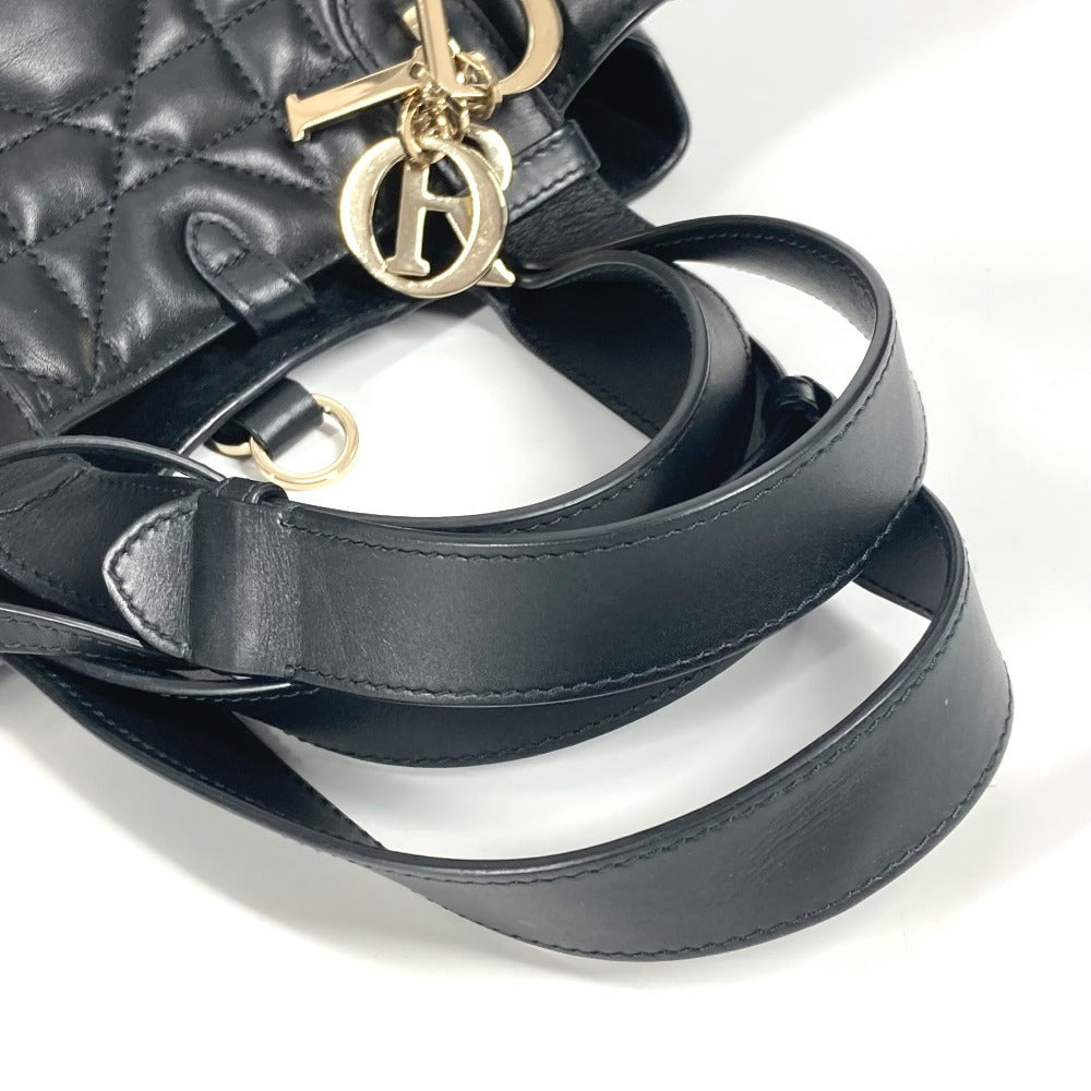 Dior M2821OSHJ 2WAYバッグ トゥジュール ミディアム カバン トートバッグ ハンドバッグ ポーチ付き ショルダーバッグ カーフスキン レディース ブラック