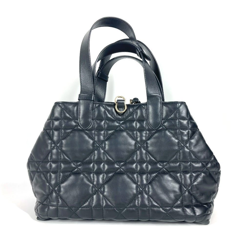 Dior M2821OSHJ 2WAYバッグ トゥジュール ミディアム カバン トートバッグ ハンドバッグ ポーチ付き ショルダーバッグ カーフスキン レディース ブラック