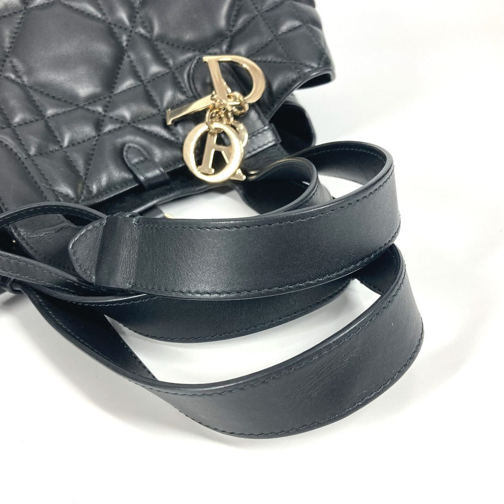 Dior M2821OSHJ 2WAYバッグ トゥジュール ミディアム カバン トートバッグ ハンドバッグ ポーチ付き ショルダーバッグ カーフスキン レディース ブラック