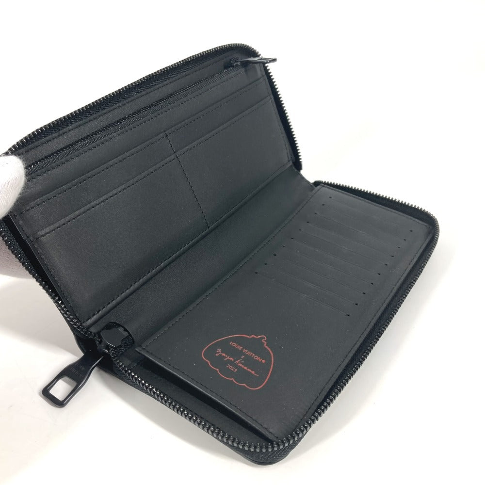 LOUIS VUITTON M81904 モノグラムアンプラント ジッピーウォレット・ヴェルティカル LV×YK 草間弥生 長財布 モノグラムアンプラントレザー ユニセックス ノワール レッド