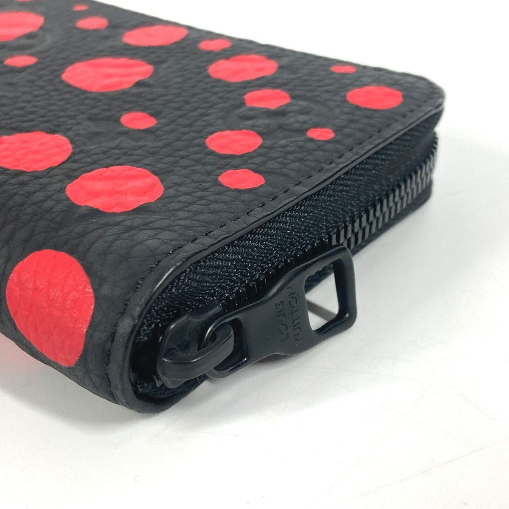 LOUIS VUITTON M81904 モノグラムアンプラント ジッピーウォレット・ヴェルティカル LV×YK 草間弥生 長財布 モノグラムアンプラントレザー ユニセックス ノワール レッド
