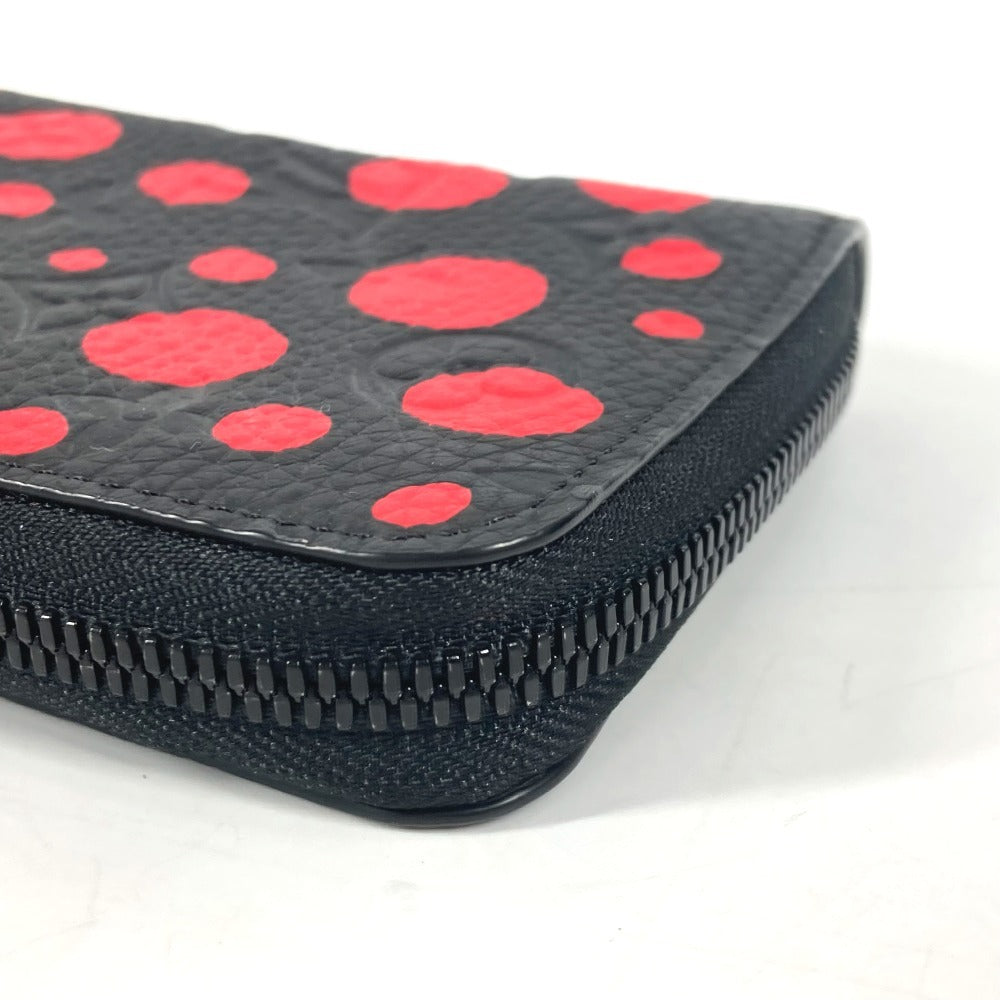 LOUIS VUITTON M81904 モノグラムアンプラント ジッピーウォレット・ヴェルティカル LV×YK 草間弥生 長財布 モノグラムアンプラントレザー ユニセックス ノワール レッド