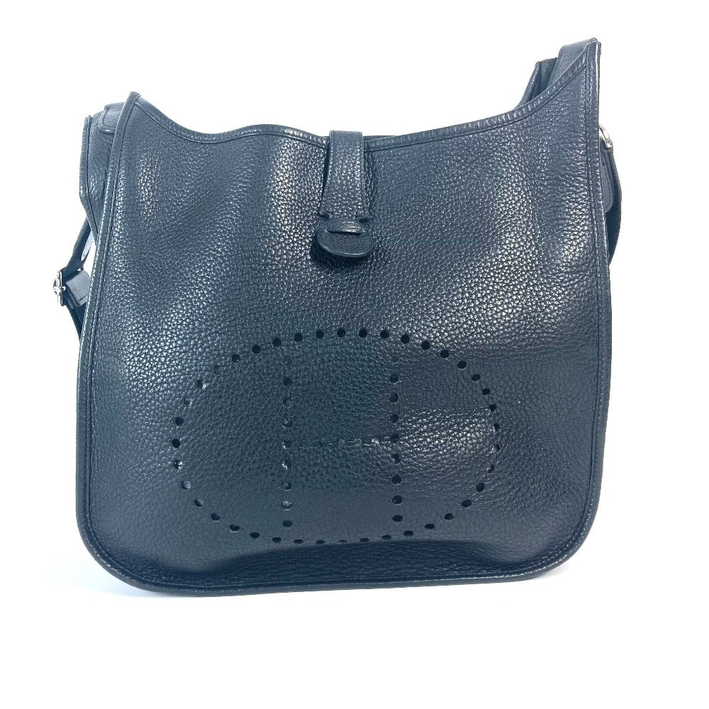 HERMES エブリン 3 GM カバン H パンチングロゴ ショルダーバッグ トリヨンクレマンス ユニセックス ブラック