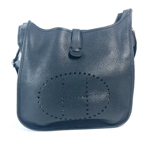 HERMES エブリン 3 GM カバン H パンチングロゴ ショルダーバッグ トリヨンクレマンス ユニセックス ブラック