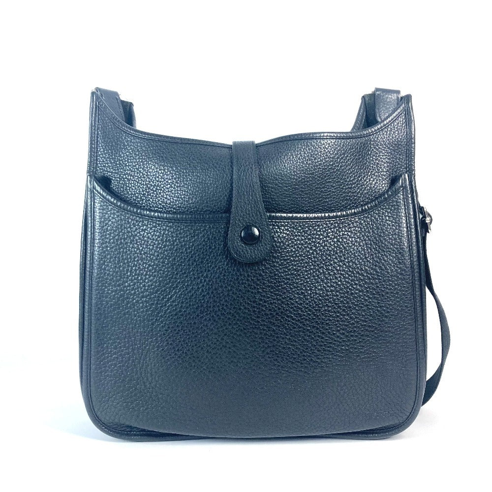HERMES エブリン 3 GM カバン H パンチングロゴ ショルダーバッグ トリヨンクレマンス ユニセックス ブラック