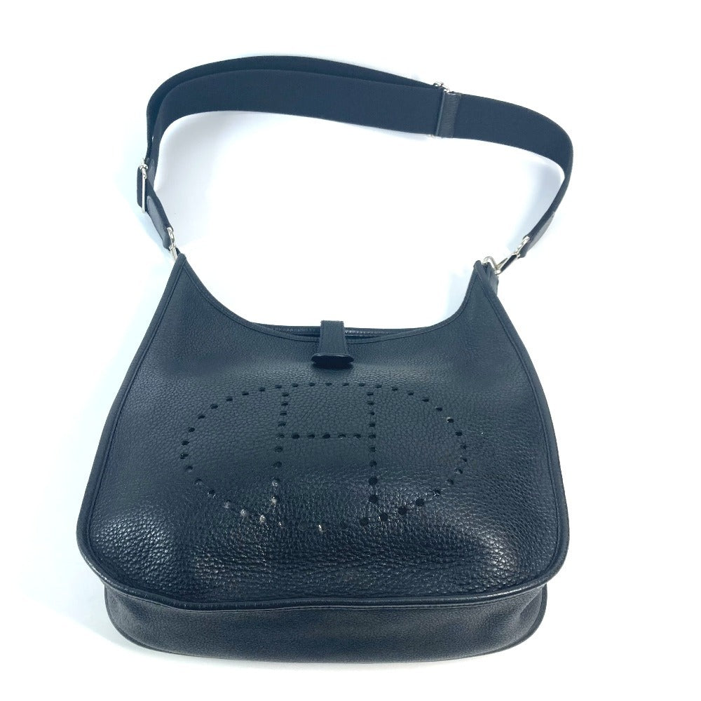 HERMES エブリン 3 GM カバン H パンチングロゴ ショルダーバッグ トリヨンクレマンス ユニセックス ブラック