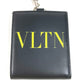 VALENTINO VLTNロゴ ネックウォレット 財布 小銭入れ ストラップ付 2つ折り財布 レザー レディース ブラック