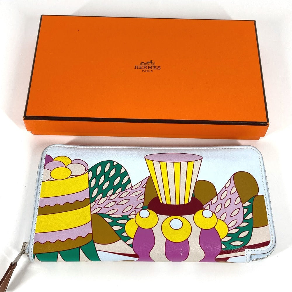 HERMES アザップロング シルクイン ロング ラ パティスリー ロングウォレット ラウンドファスナー 長財布 スイフト ユニセックス フランセーズ/ブルーブリュム マルチカラー - brandshop-reference