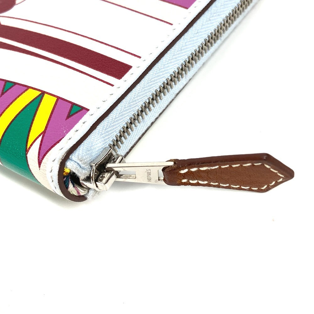 HERMES アザップロング シルクイン ロング ラ パティスリー ロングウォレット ラウンドファスナー 長財布 スイフト ユニセックス フランセーズ/ブルーブリュム マルチカラー - brandshop-reference