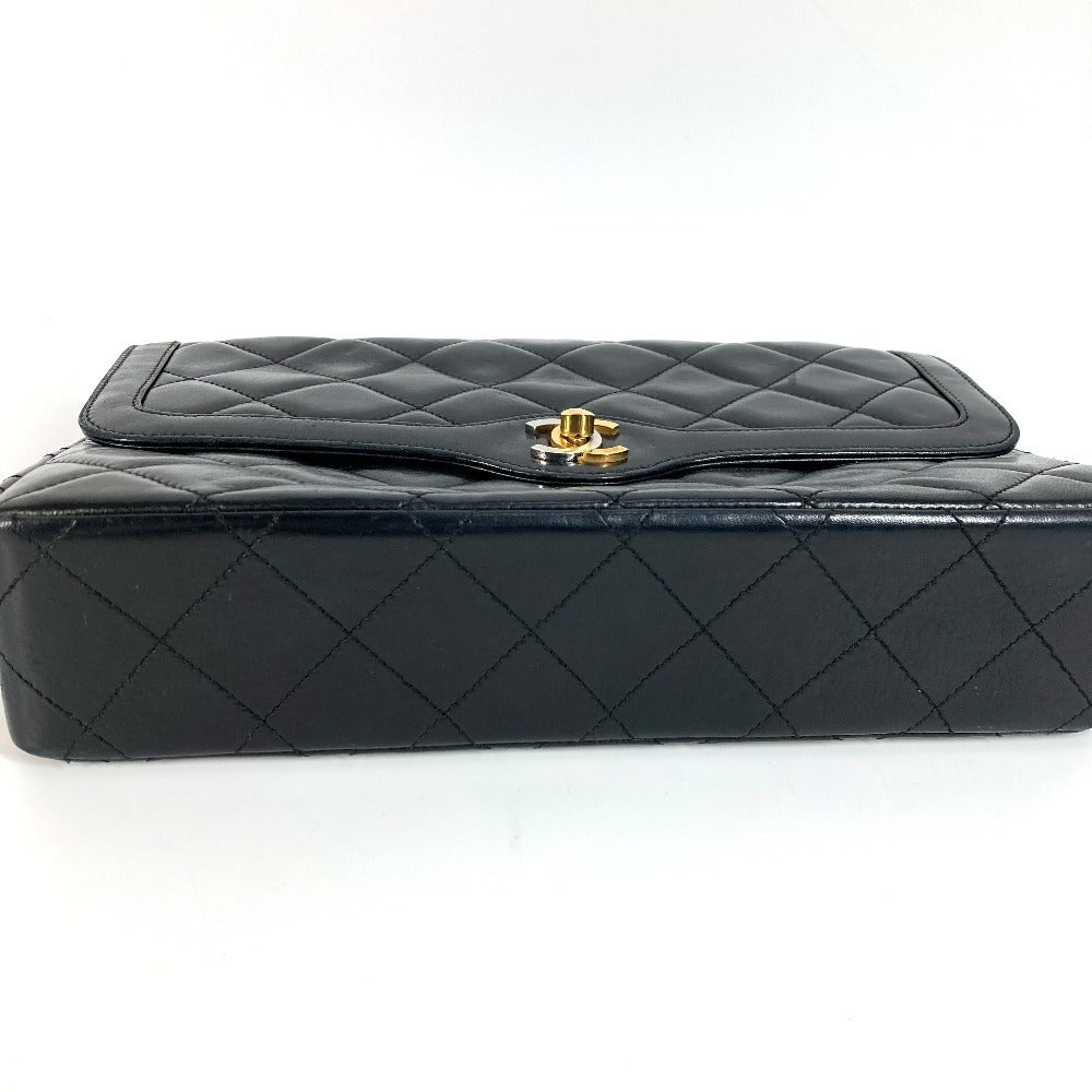 CHANEL マトラッセ キルティング CC ココマーク パリ限定 マトラッセ28 カバン バッグ Wチェーン 斜め掛け フラップ ショルダーバッグ ラムスキン レディース ブラック