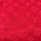LOUIS VUITTON モノグラム ストール マフラー フリンジ ショール ウール レディース レッド