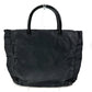 Prada Triangle Logo Plaque Tote Bag with Plastic Handles, Nylon, Unisex, Black