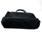 Prada Triangle Logo Plaque Tote Bag with Plastic Handles, Nylon, Unisex, Black