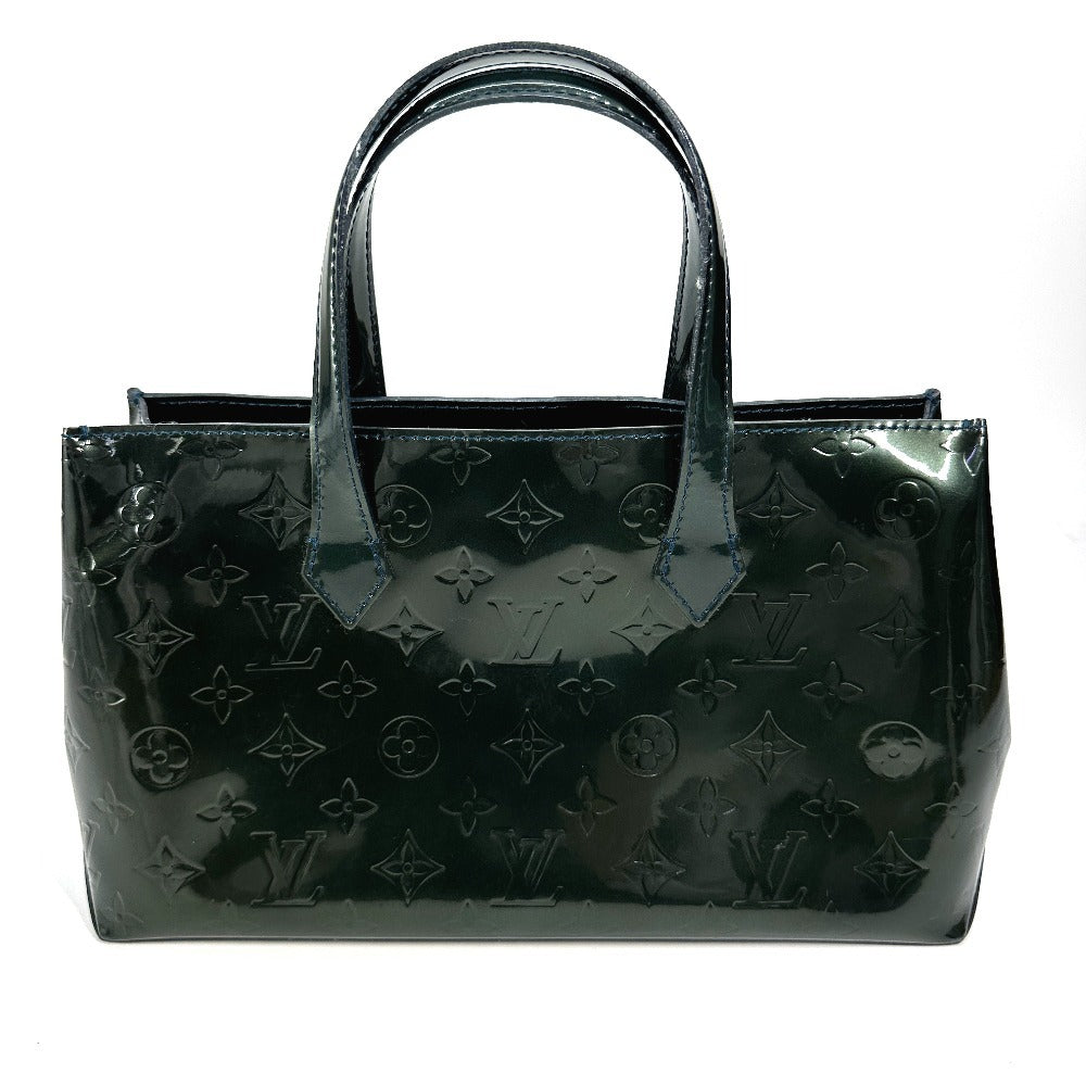 LOUIS VUITTON M93684 モノグラムヴェルニ ウィルシャーPM カバン トートバッグ ハンドバッグ モノグラムヴェルニ レディース ブルーニュイ グリーン
