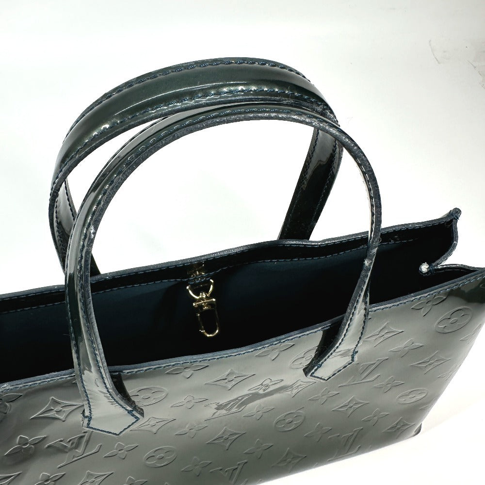 LOUIS VUITTON M93684 モノグラムヴェルニ ウィルシャーPM カバン トートバッグ ハンドバッグ モノグラムヴェルニ レディース ブルーニュイ グリーン