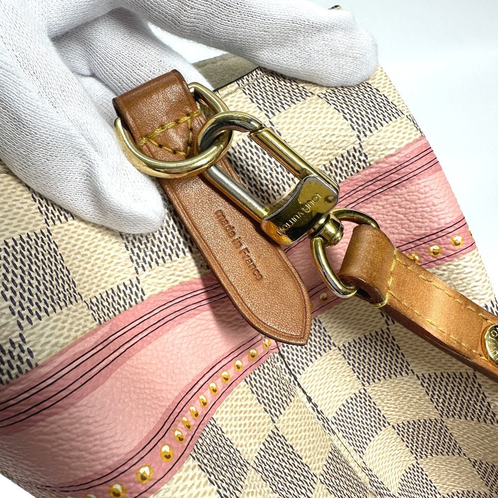 LOUIS VUITTON N41066 Damier Azur Summer Trunk NeoNoe Bag, 2-Way Bag, Crossbody Bag, Drawstring Bag, Bucket-Shaped Shoulder Bag, Damier Azur Canvas, Unisex, White