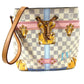 LOUIS VUITTON N41066 Damier Azur Summer Trunk NeoNoe Bag, 2-Way Bag, Crossbody Bag, Drawstring Bag, Bucket-Shaped Shoulder Bag, Damier Azur Canvas, Unisex, White
