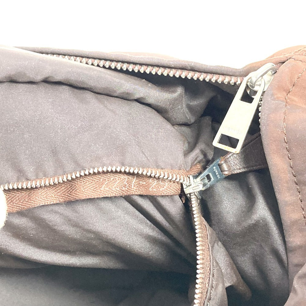 HERMES アカプルコMM カバン トートバッグ ハンドバッグ ナイロン ユニセックス ブラウン