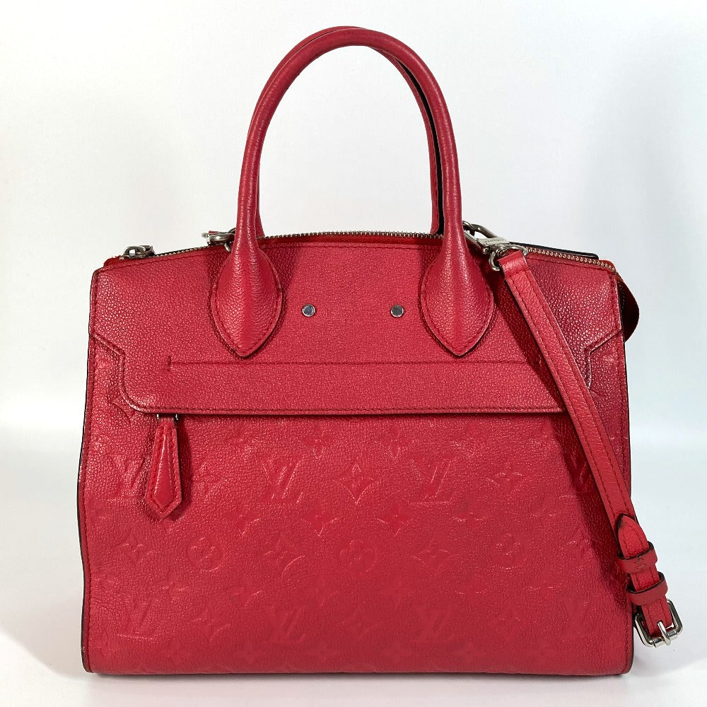 LOUIS VUITTON M42711 モノグラムアンプラント ポンヌフMM カバン 2WAYバッグ ショルダーバッグ 斜め掛け ハンドバッグ モノグラムアンプラントレザー レディース ブロッサム レッド系