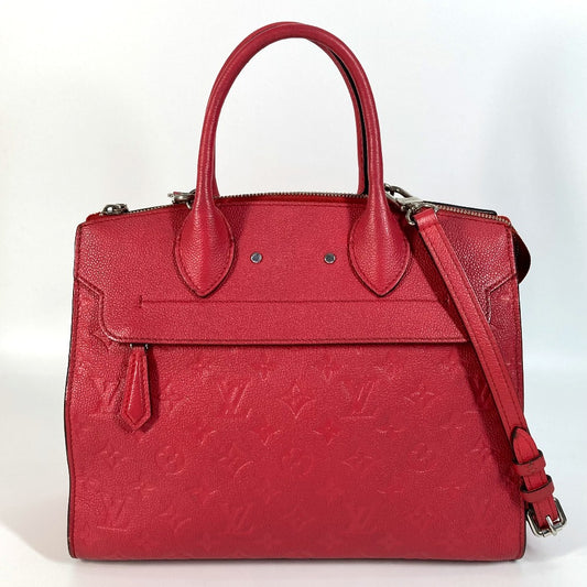 LOUIS VUITTON M42711 モノグラムアンプラント ポンヌフMM カバン 2WAYバッグ ショルダーバッグ 斜め掛け ハンドバッグ モノグラムアンプラントレザー レディース ブロッサム レッド系