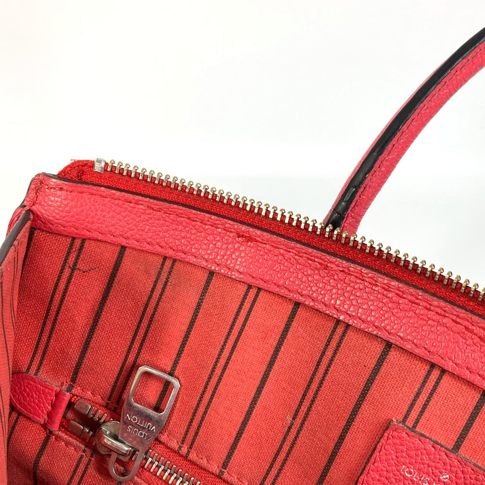 LOUIS VUITTON M42711 モノグラムアンプラント ポンヌフMM カバン 2WAYバッグ ショルダーバッグ 斜め掛け ハンドバッグ モノグラムアンプラントレザー レディース ブロッサム レッド系
