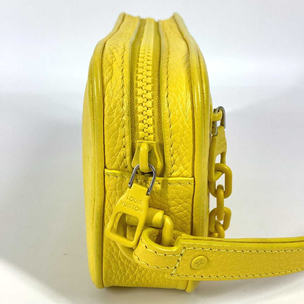 LOUIS VUITTON M53554 Monogram Empreinte Pochette Volga Second Bag, Chain Clutch Bag, Taurillon Leather, Unisex, Yellow