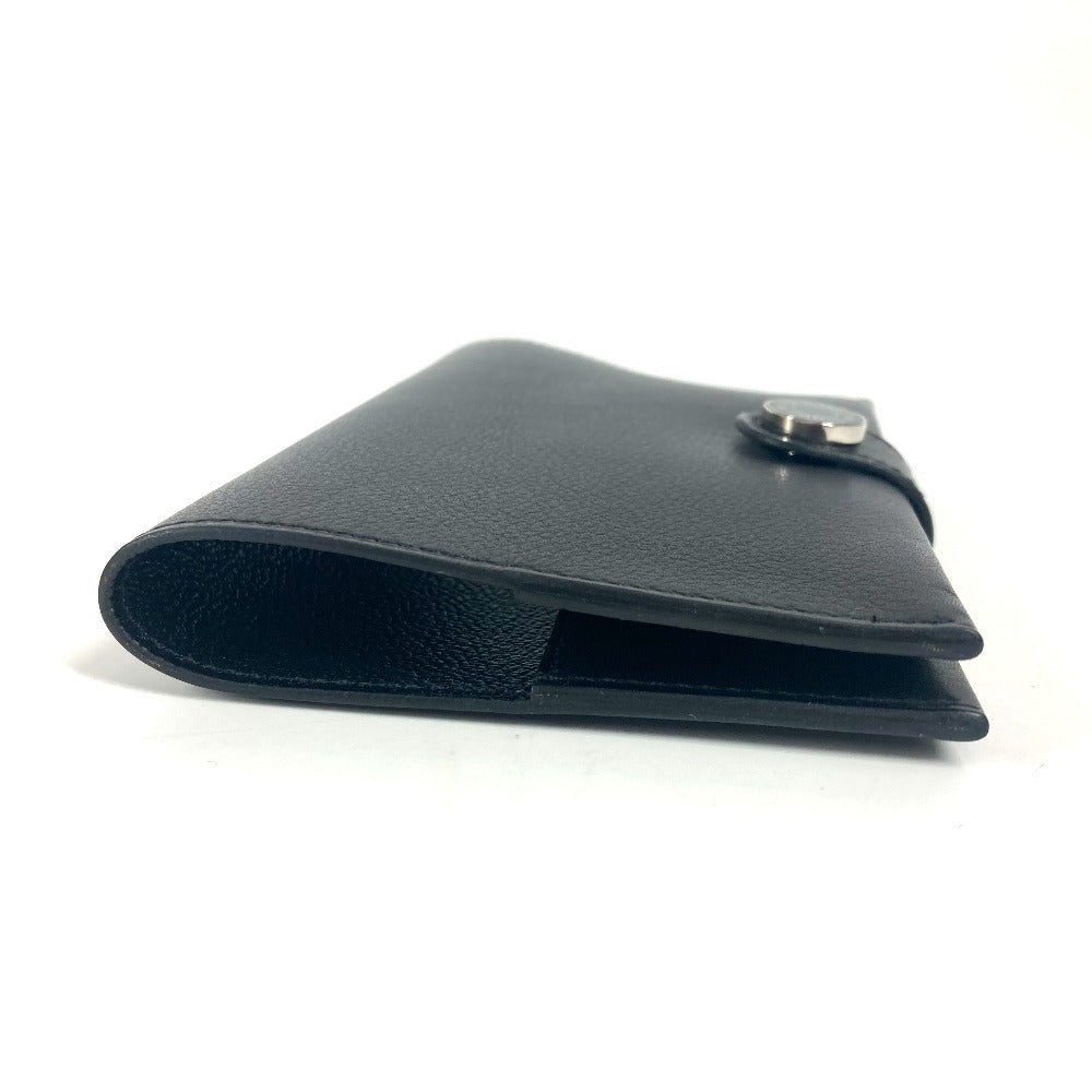 HERMES RMS ロゴ パスポートカバー ステーショナリー パスポートケース レザー ユニセックス ブラック