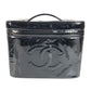 CHANEL Vintage CC Coco Mark Vanity Bag, 2-Way Shoulder Bag, Handbag, Patent Leather, Women's, Black