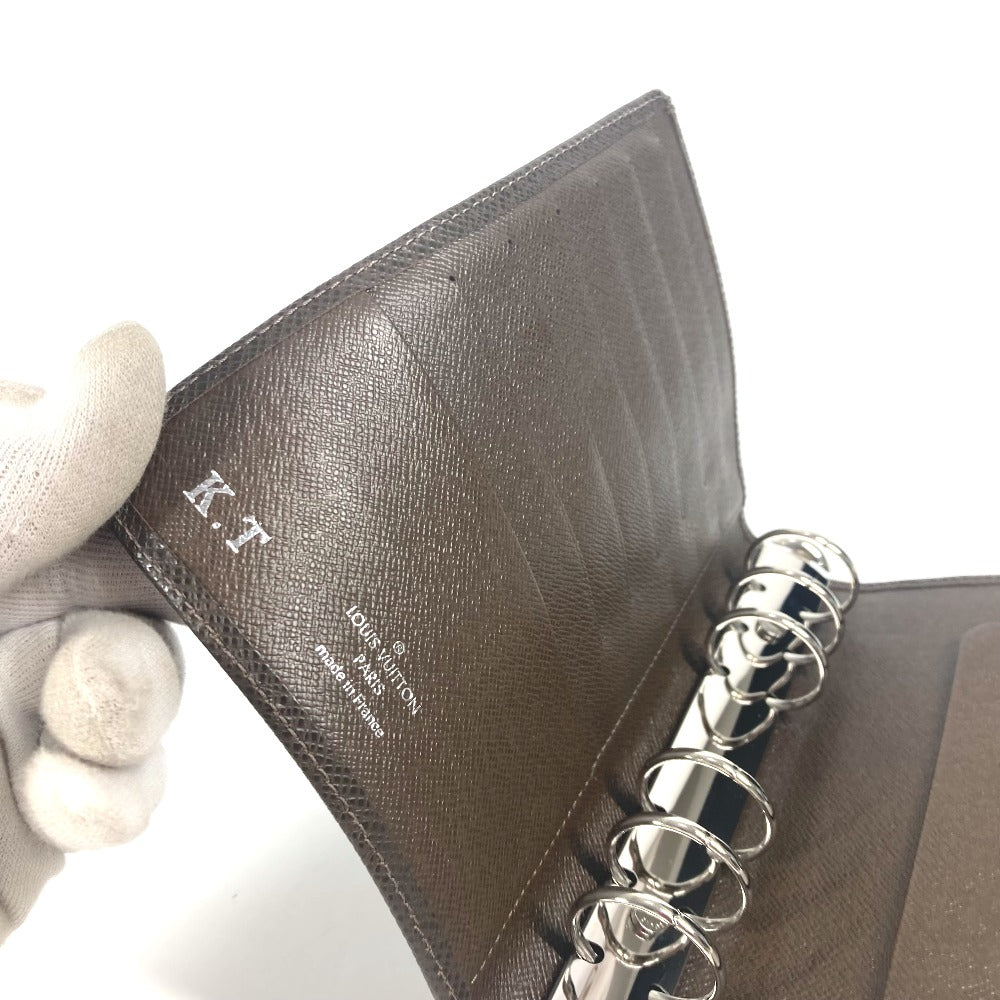 LOUIS VUITTON R20432 タイガ アジェンダMM ステーショナリー システム手帳 ケース 手帳カバー タイガレザー ユニセックス グリズリ ブラウン