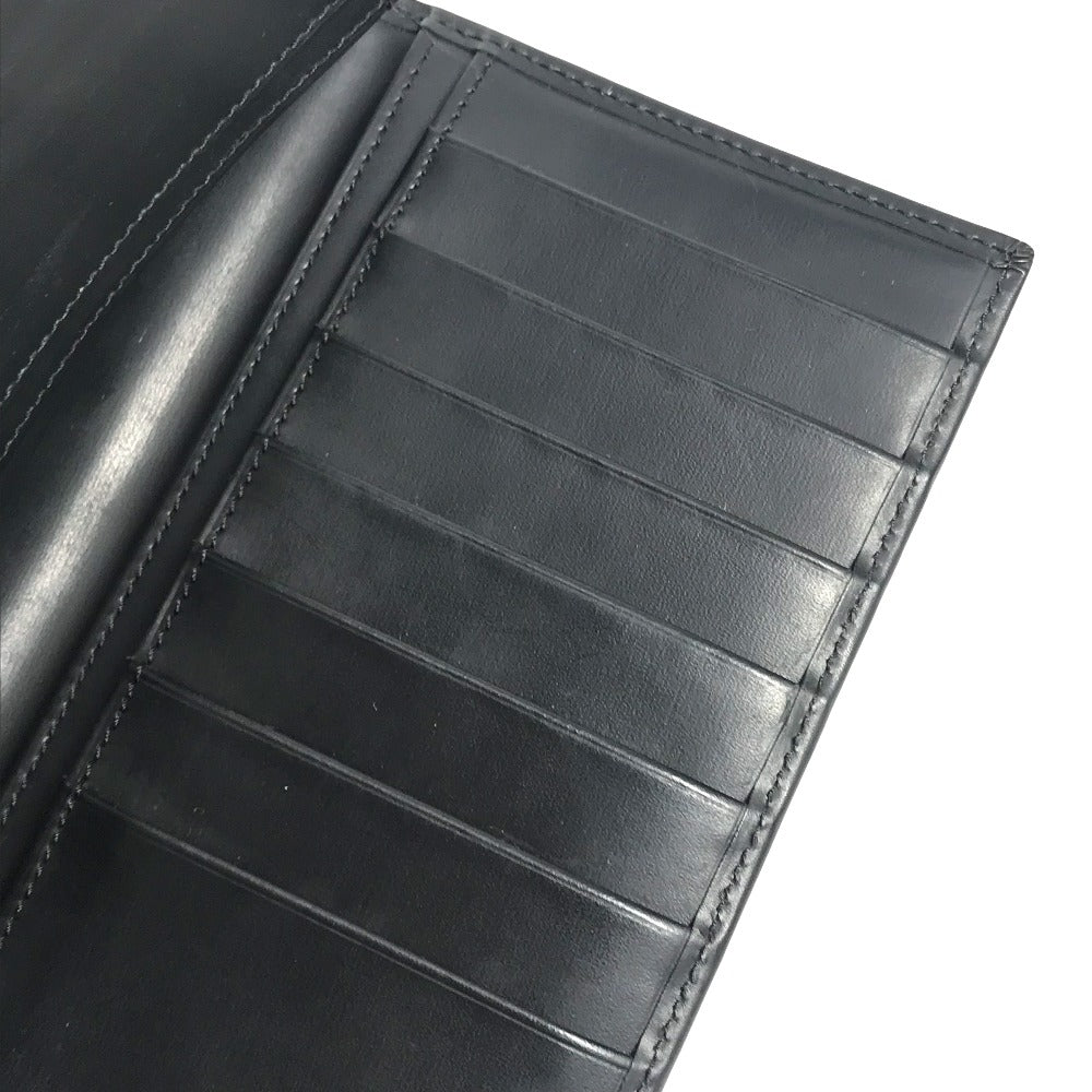 CARTIER マストライン ロゴ 札入れ 小物 財布 二つ折り ロングウォレット 長財布 レザー ユニセックス ブラック