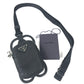 PRADA Triangle Logo Plated Smartphone Pouch iPhone Case with Neck Strap, Nylon, Unisex, Black