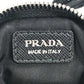 PRADA Triangle Logo Plated Smartphone Pouch iPhone Case with Neck Strap, Nylon, Unisex, Black