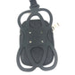 PRADA Triangle Logo Plated Smartphone Pouch iPhone Case with Neck Strap, Nylon, Unisex, Black