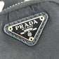 PRADA Triangle Logo Plated Smartphone Pouch iPhone Case with Neck Strap, Nylon, Unisex, Black