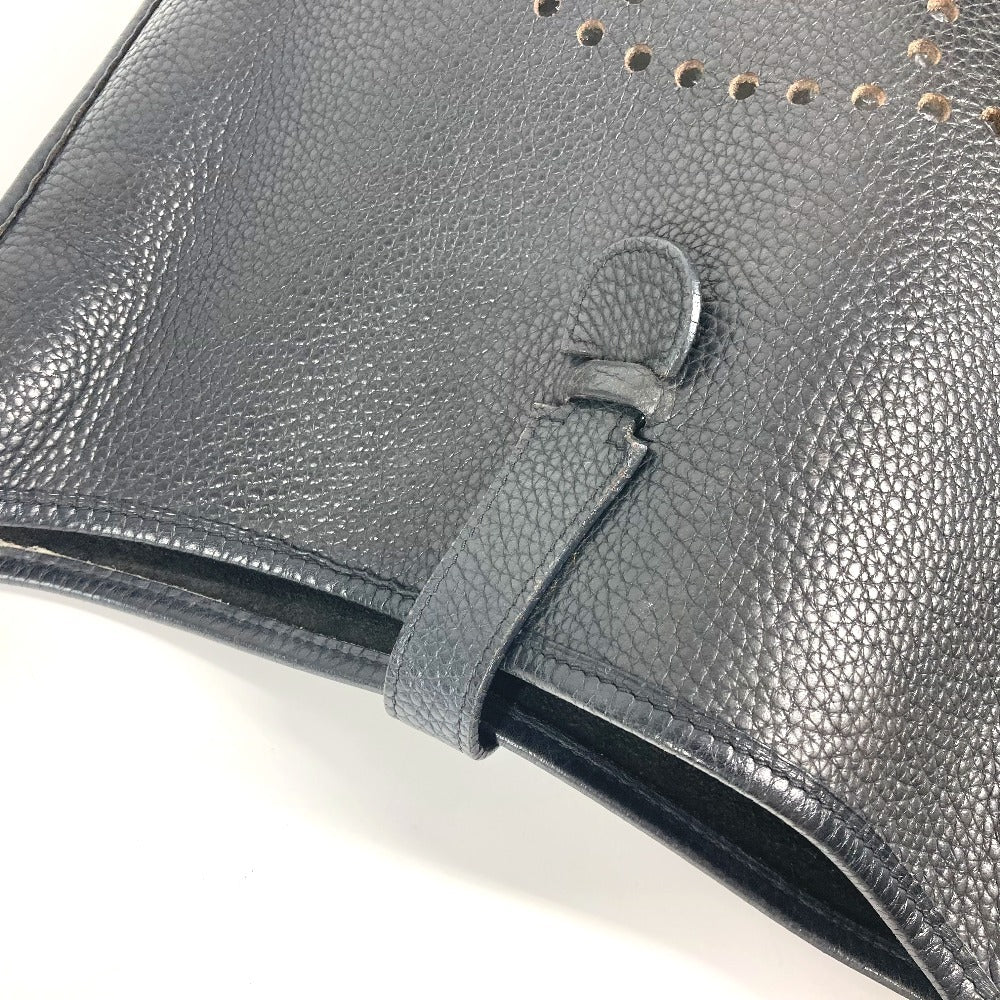 HERMES エブリン 2 GM カバン H パンチングロゴ 斜め掛け ショルダーバッグ トリヨンクレマンス ユニセックス ブラック