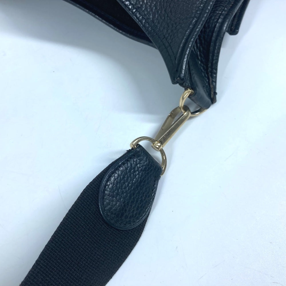 HERMES エブリン 2 GM カバン H パンチングロゴ 斜め掛け ショルダーバッグ トリヨンクレマンス ユニセックス ブラック