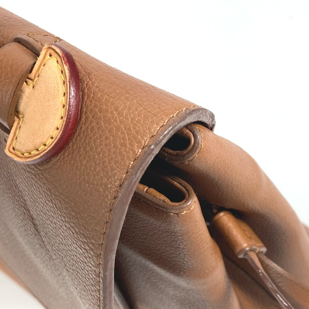 LOUIS VUITTON Lockme MM Tote Bag, Shoulder Flap Bag, Leather, Brown, Women's