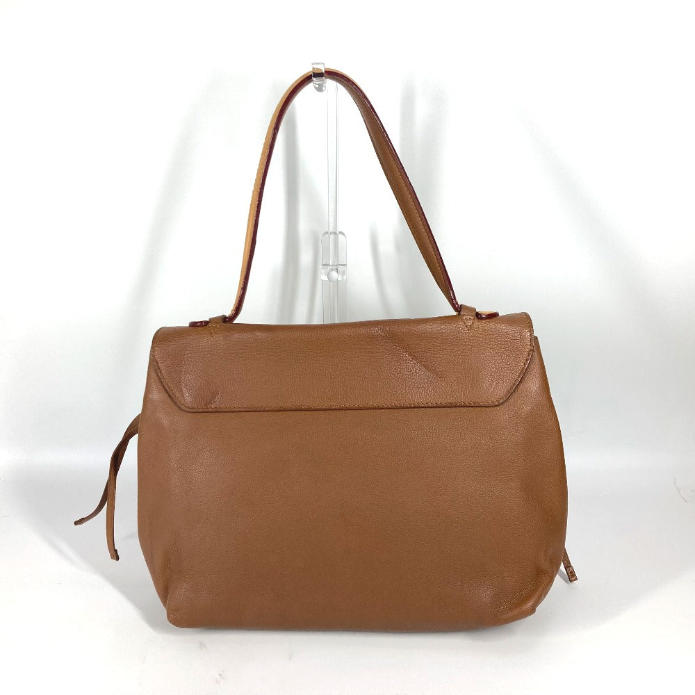 LOUIS VUITTON Lockme MM Tote Bag, Shoulder Flap Bag, Leather, Brown, Women's