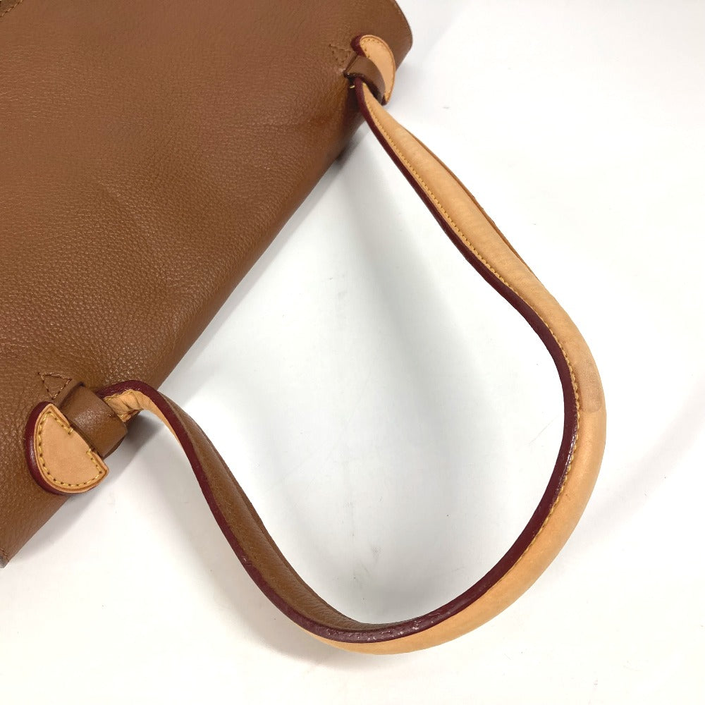 LOUIS VUITTON Lockme MM Tote Bag, Shoulder Flap Bag, Leather, Brown, Women's