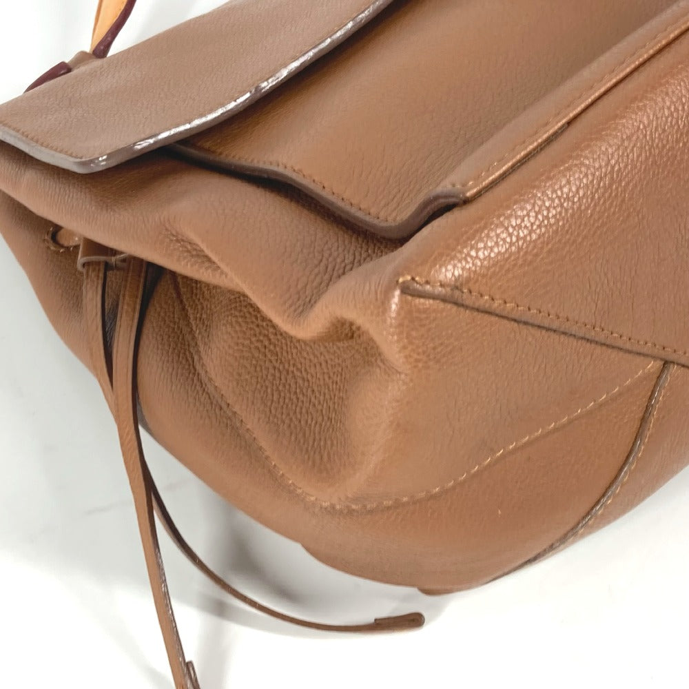 LOUIS VUITTON Lockme MM Tote Bag, Shoulder Flap Bag, Leather, Brown, Women's