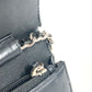 CHANEL 長財布 CC ロゴ ココマーク ラインストーン チェーンウォレット 斜め掛け カバン ポシェット ショルダーバッグ パテントレザー レディース ブラック