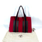 HERMES トロカホリゾンタル MM カバン トートバッグ 肩掛け ショルダーバッグ キャンバス ユニセックス レッド