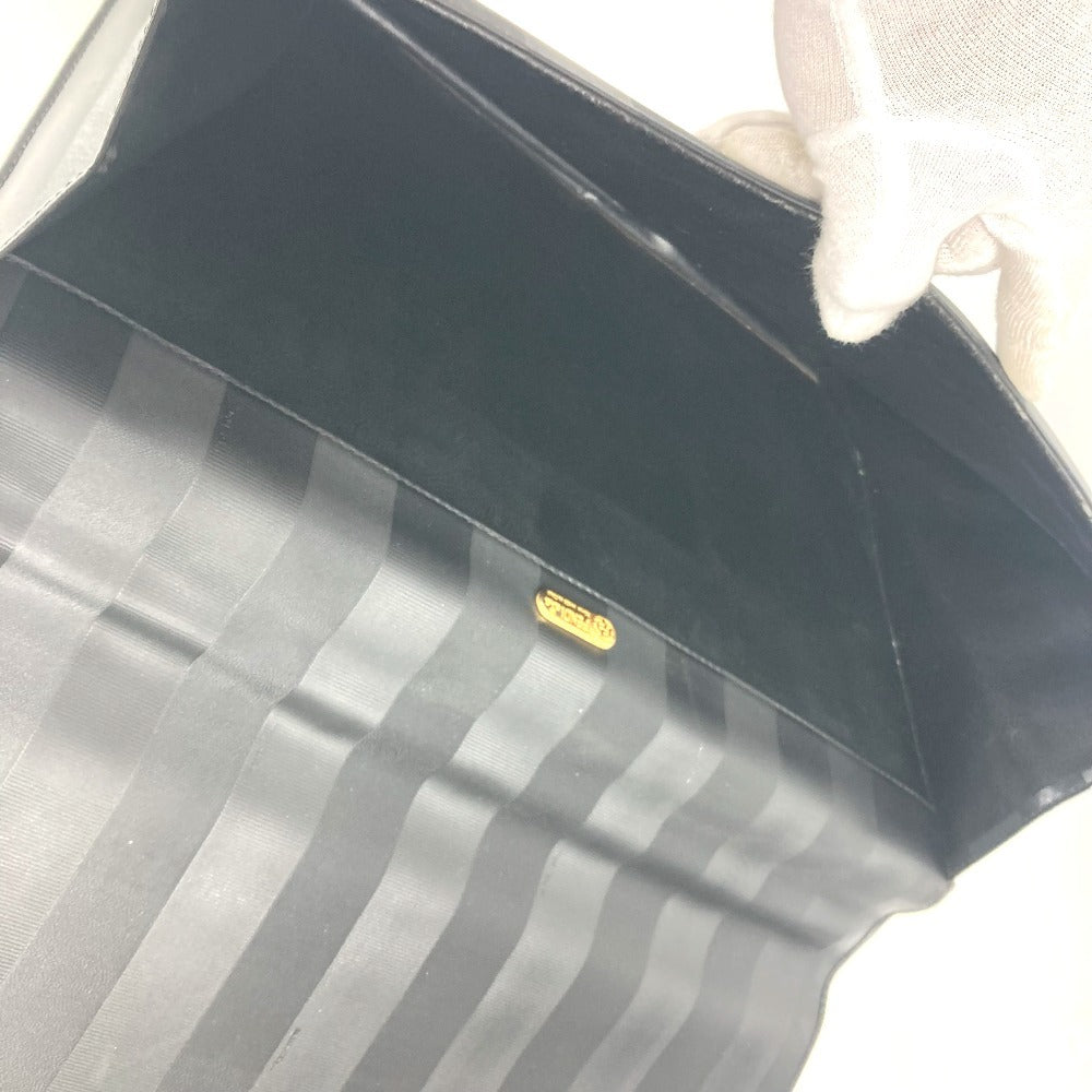 FENDI ヴィンテージ ペカン ロゴ トートバッグ ハンドバッグ ブリーフケース ビジネスバッグ PVC/レザー ユニセックス ブラック