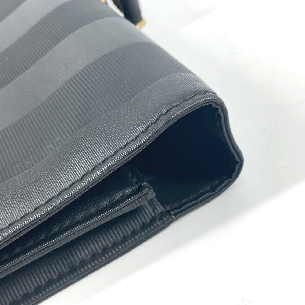 FENDI ヴィンテージ ペカン ロゴ トートバッグ ハンドバッグ ブリーフケース ビジネスバッグ PVC/レザー ユニセックス ブラック