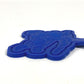 BURBERRY Logo Bag Charm with Carabiner, Accessory, Keychain, Rubber, Unisex, Blue