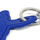 BURBERRY Logo Bag Charm with Carabiner, Accessory, Keychain, Rubber, Unisex, Blue