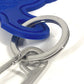 BURBERRY Logo Bag Charm with Carabiner, Accessory, Keychain, Rubber, Unisex, Blue