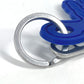 BURBERRY Logo Bag Charm with Carabiner, Accessory, Keychain, Rubber, Unisex, Blue