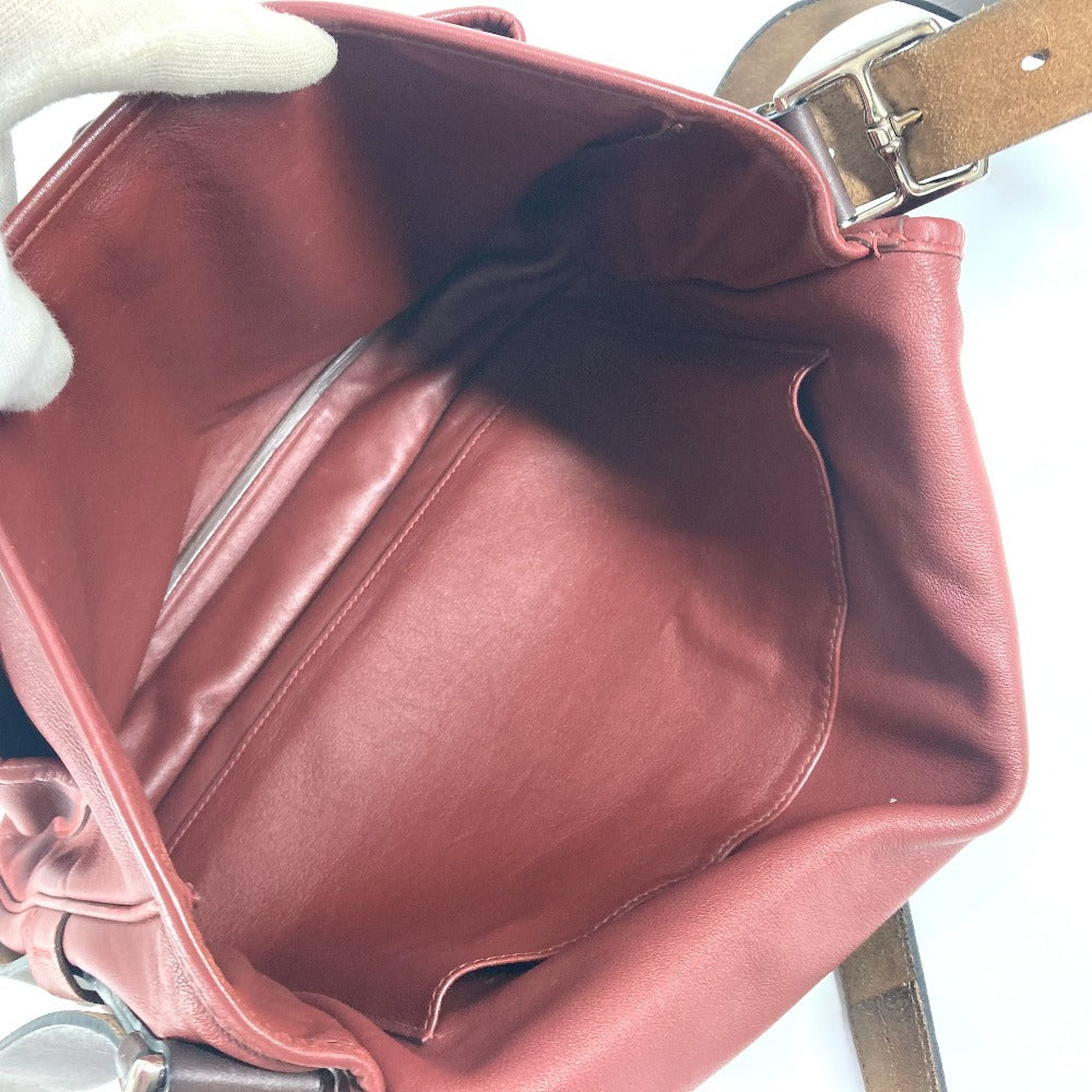HERMES フラップ バルダ33 カバン 肩掛け 巾着バッグ ショルダーバッグ レザー ユニセックス ルージュアッシュ ブラウン