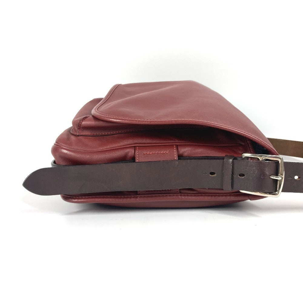 HERMES フラップ バルダ33 カバン 肩掛け 巾着バッグ ショルダーバッグ レザー ユニセックス ルージュアッシュ ブラウン